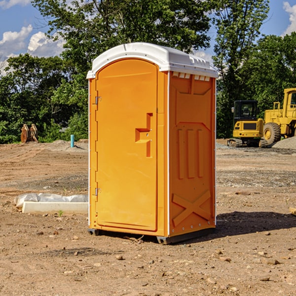 how often are the porta potties cleaned and serviced during a rental period in Charlestown IN